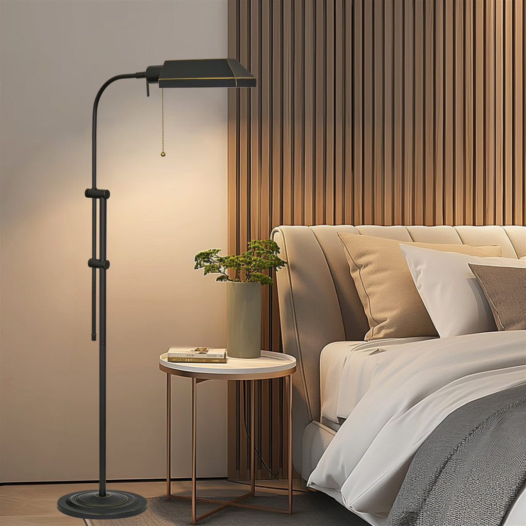 Kira Home Prescott Lampada da terra moderna industriale regolabile 58" con lampadina LED da 6W (equivalente a 60W)