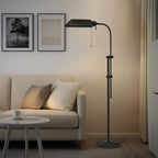 Kira Home Prescott Lampada da terra moderna industriale regolabile 58" con lampadina LED da 6W (equivalente a 60W)