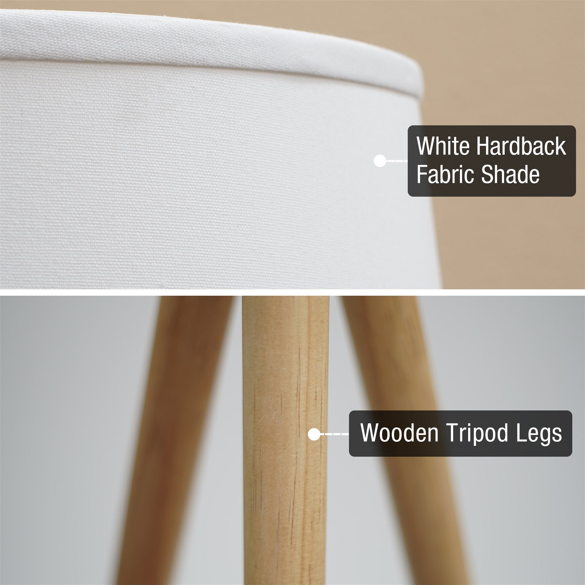 Lampe sur pied tripode moderne Grace 61, 9 W, LED