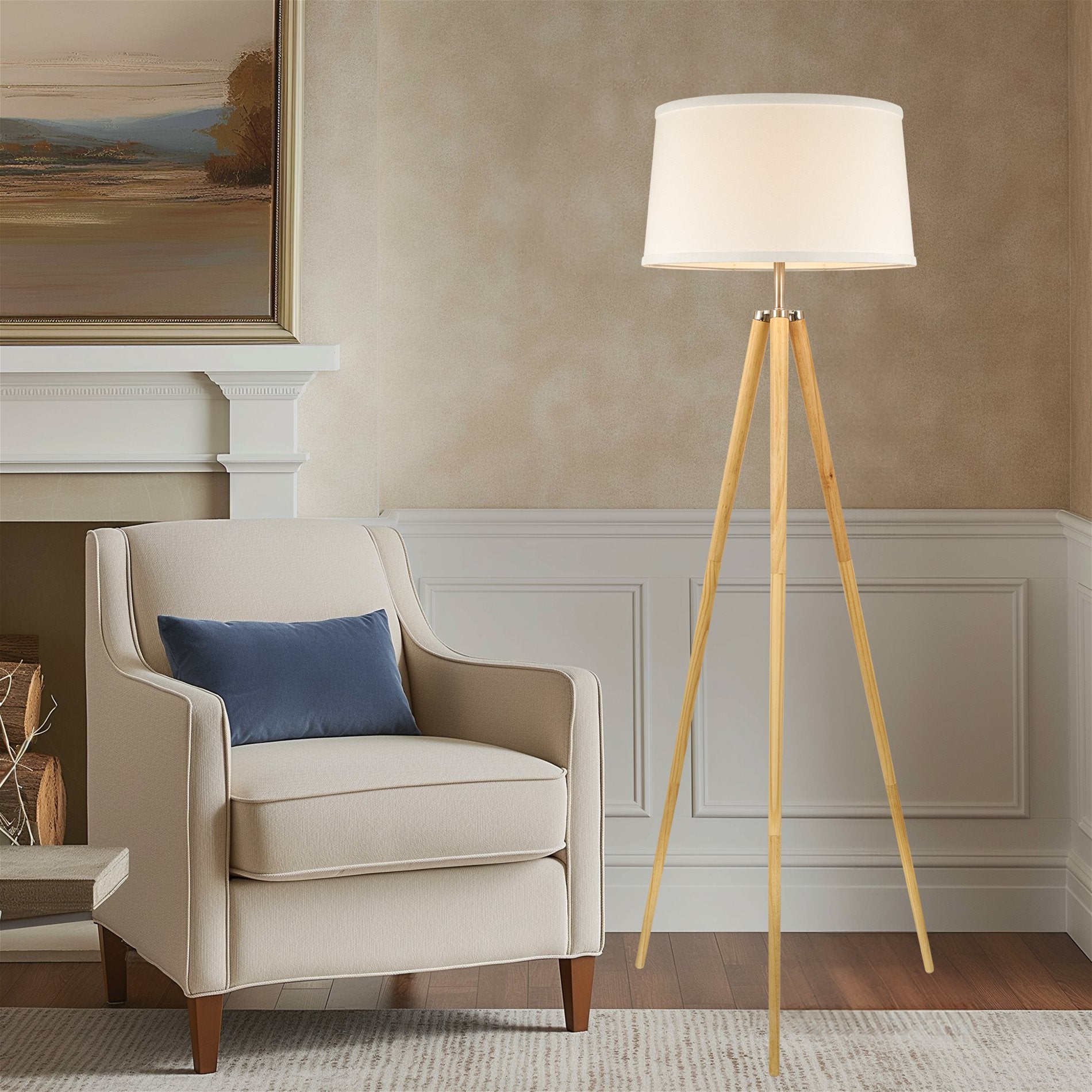 Lampe sur pied tripode moderne Grace 61, 9 W, LED