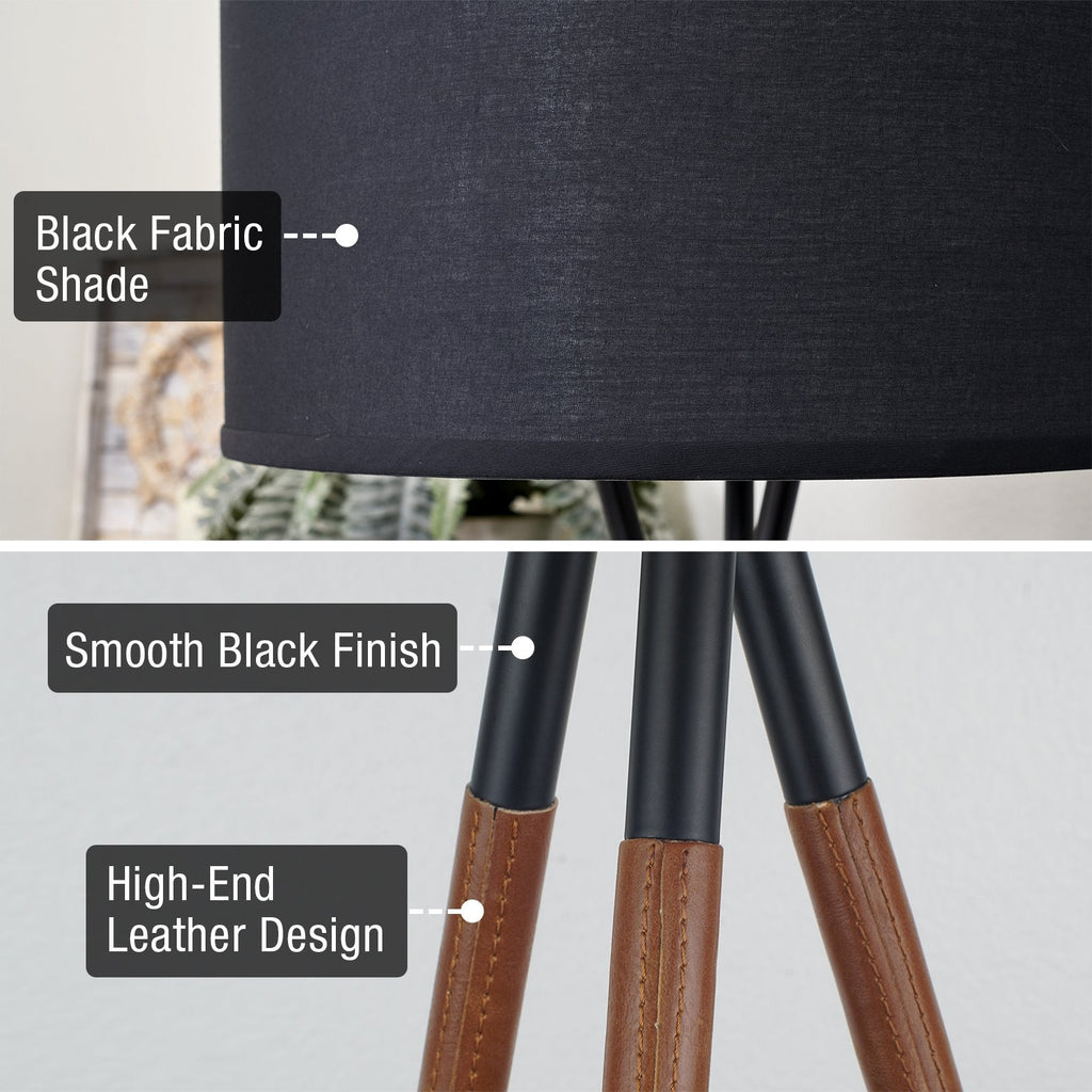 Lampadaire tripode Sadie 61, style moderne du milieu du siècle, LED 9W
