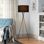 Lampadaire tripode Sadie 61, style moderne du milieu du siècle, LED 9W