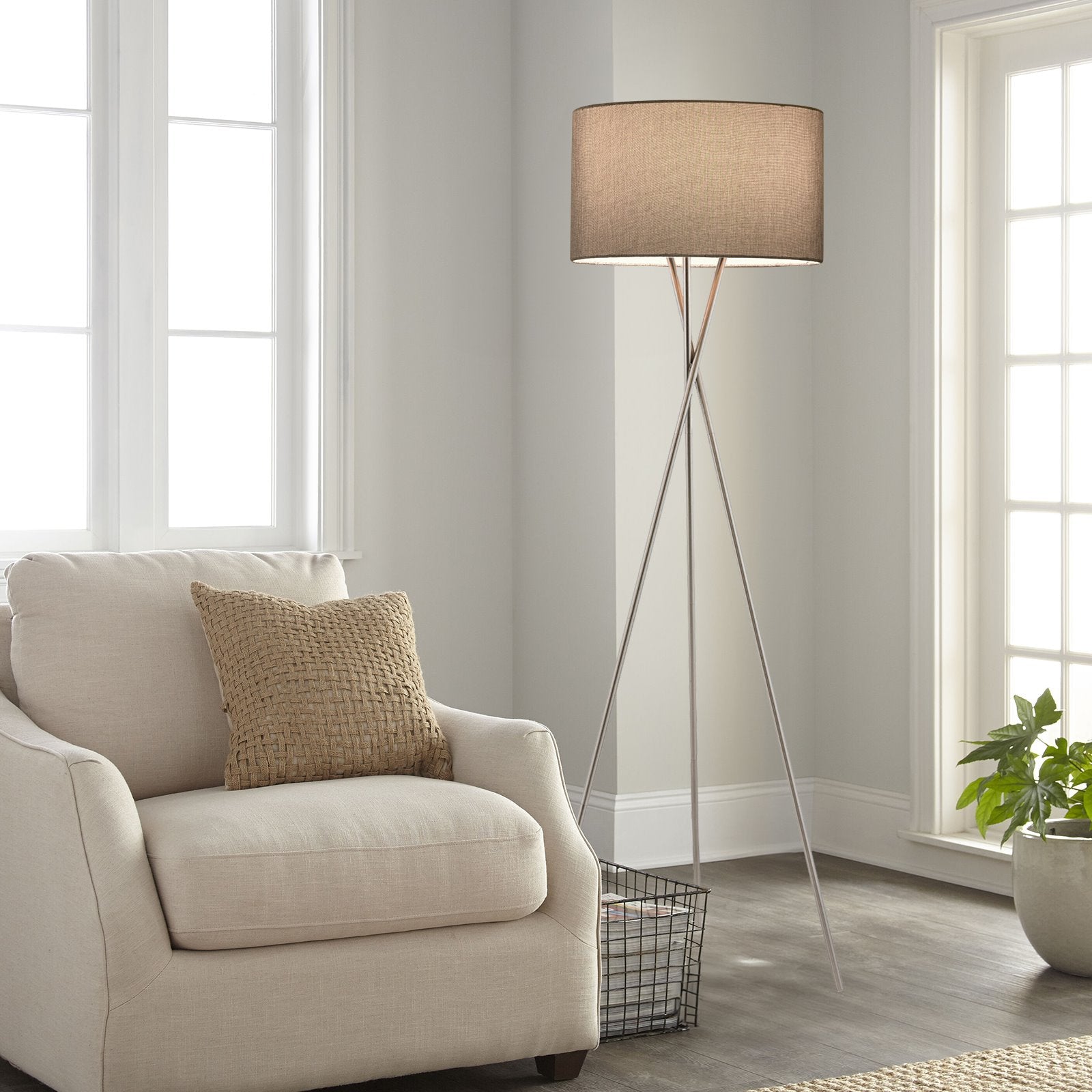 Lampadaire trépied Sadie 60, style moderne du milieu du siècle, LED 9W