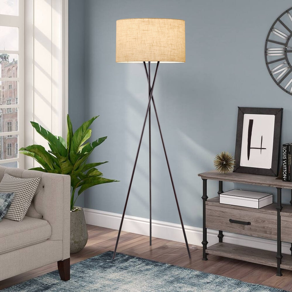 Lampada da terra Sadie 60 moderna a treppiede con LED da 9W