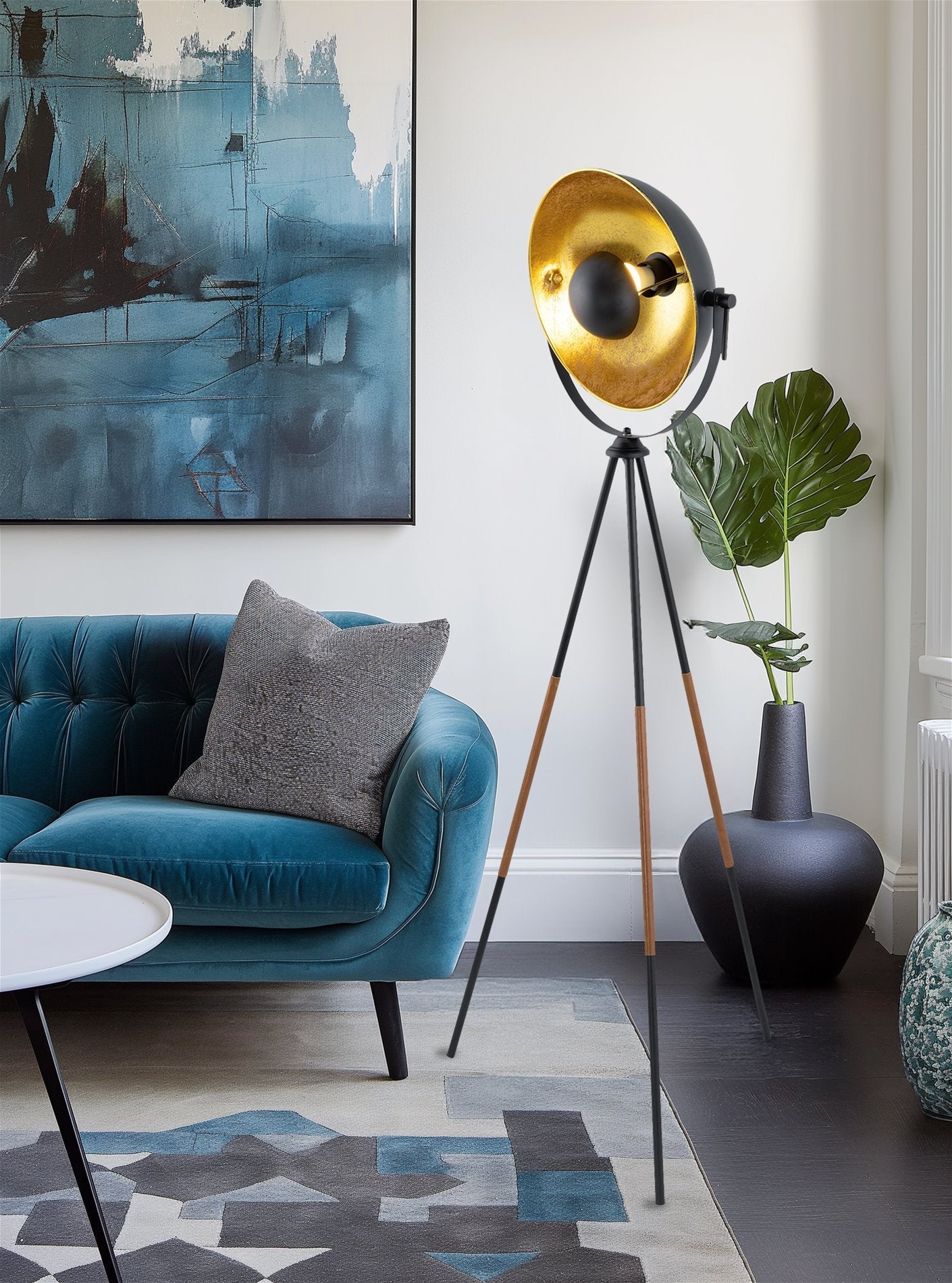 Lampadaire tripode industriel moderne Sulis 58 LED 9W