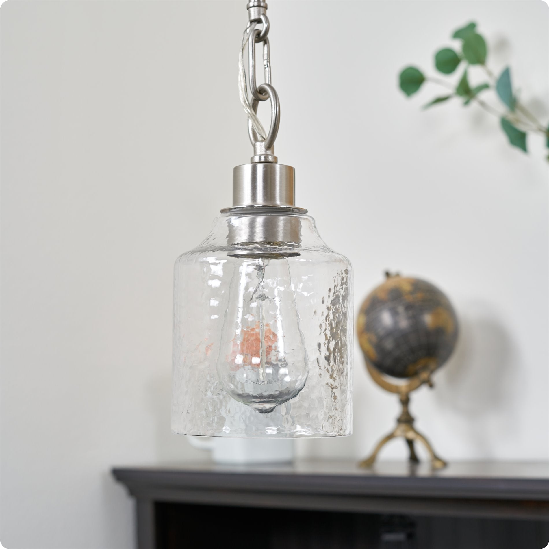 Abat-jour en verre martelé Caspian 6 / Verre de rechange, lot de 3