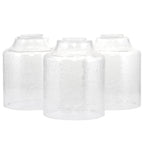Abat-jour en verre martelé Caspian 6 / Verre de rechange, lot de 3
