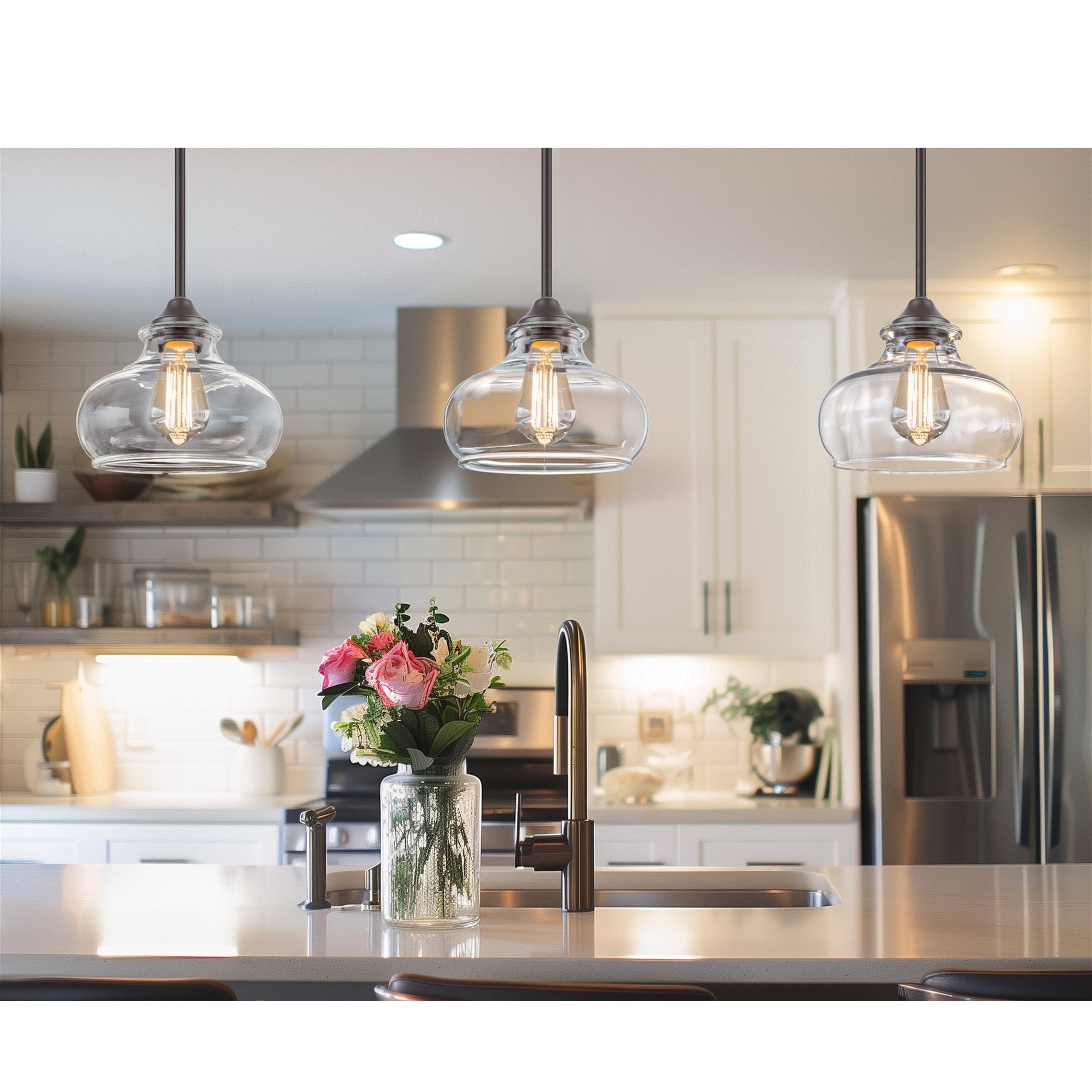 Abat-jour en verre transparent Harlow 9 / Verre de remplacement