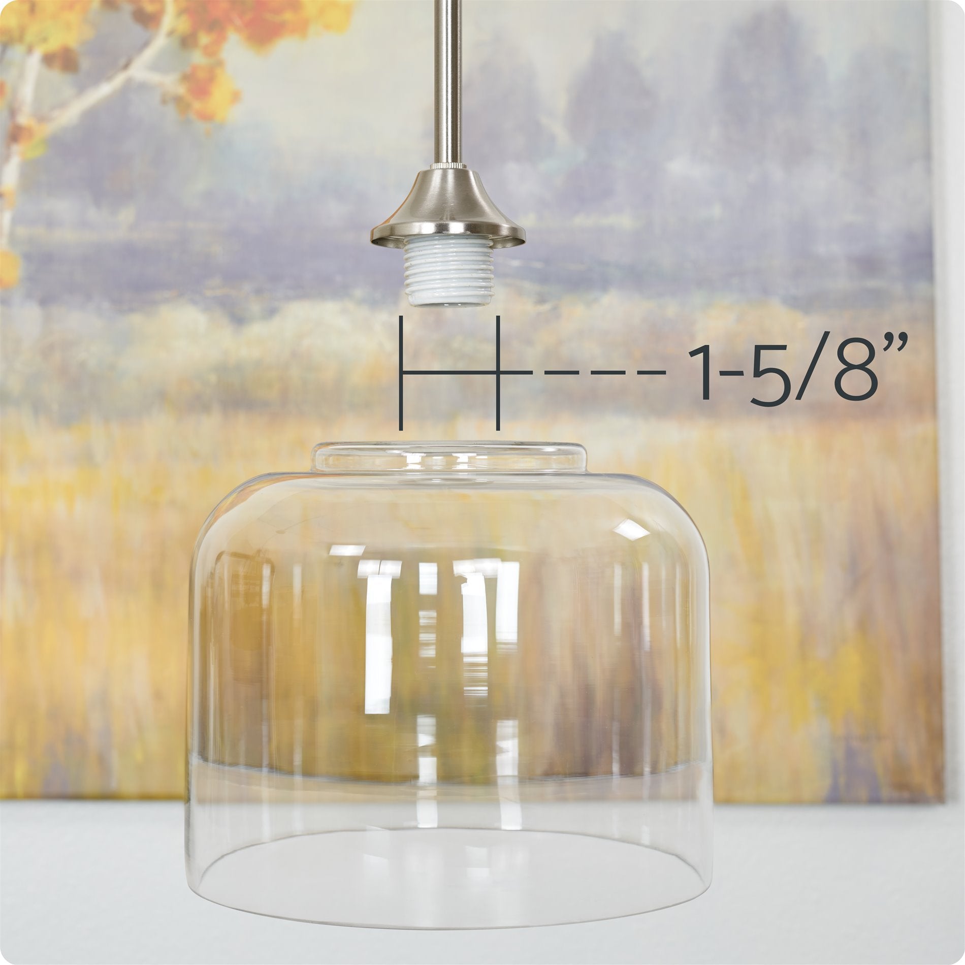 Abat-jour en verre transparent Luxe 9 / Verre de remplacement