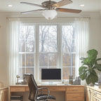 Sostituzione / Miglioramento Vetro per Ventilatore 13 Hunter / Hampton Bay / Harbor Breeze in Lino Bianco