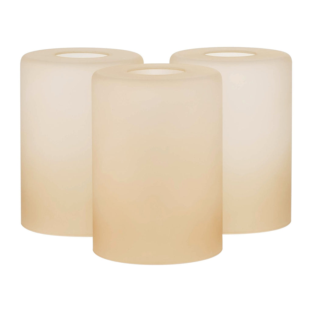 Abat-jour en verre ambré Villa 6 / Verre de rechange, lot de 3