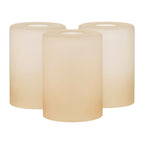 Abat-jour en verre ambré Villa 6 / Verre de rechange, lot de 3