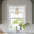 Abat-jour en verre ambré Villa 6 / Verre de rechange, lot de 3