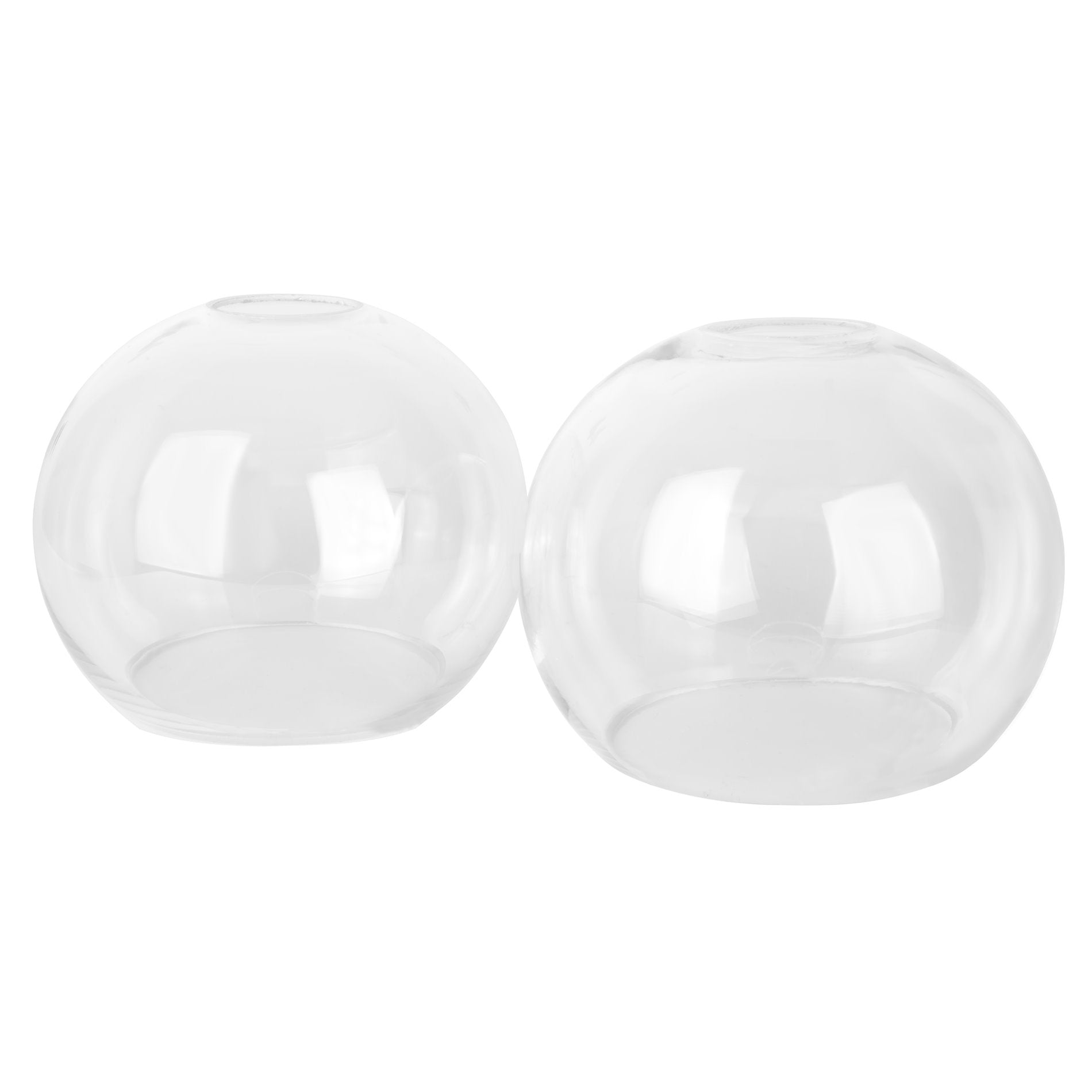Abat-jour en verre transparent Odette 6 / Verre de rechange, lot de 2