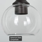 Abat-jour en verre transparent Odette 6 / Verre de rechange, lot de 2