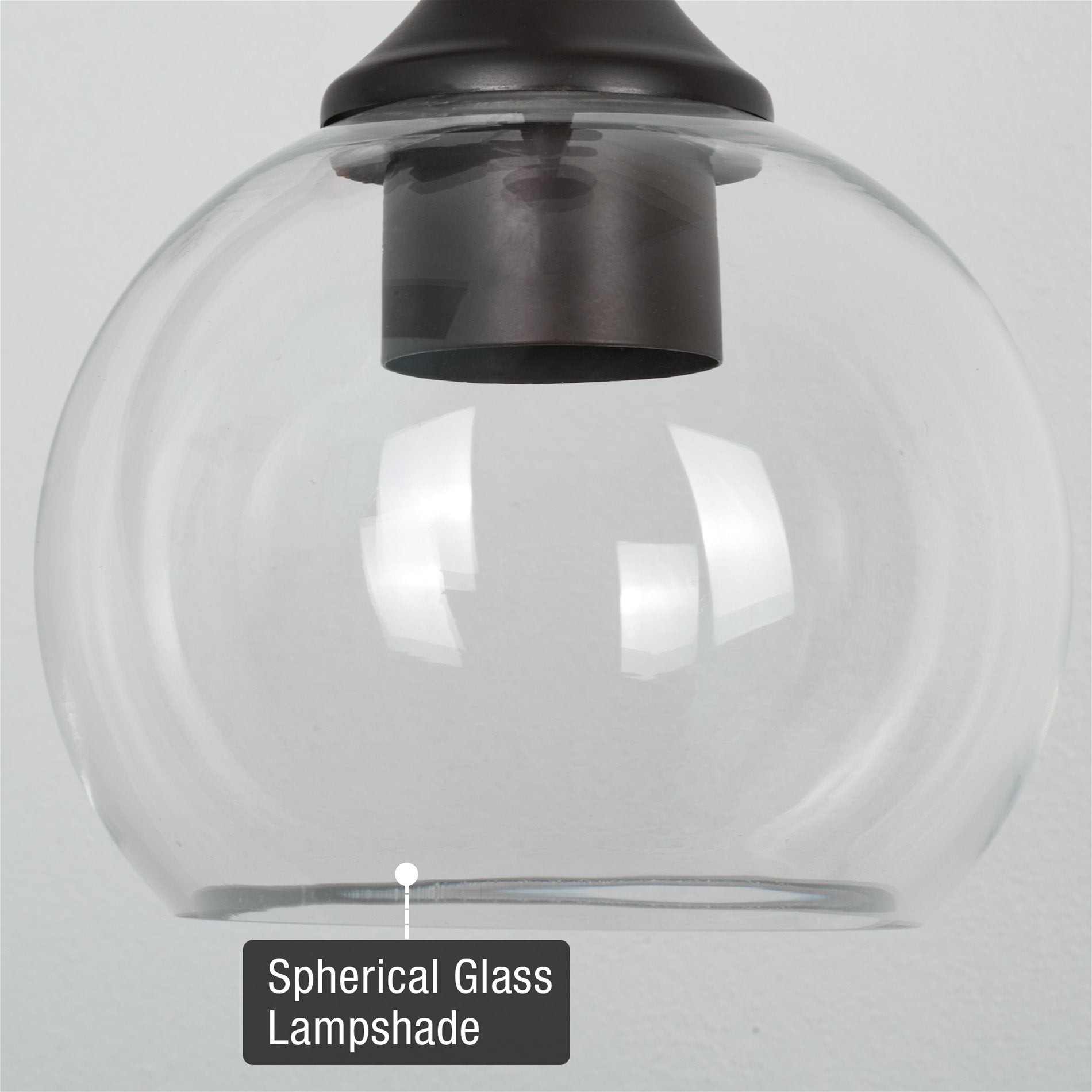 Abat-jour en verre transparent Odette 6 / Verre de rechange, lot de 2