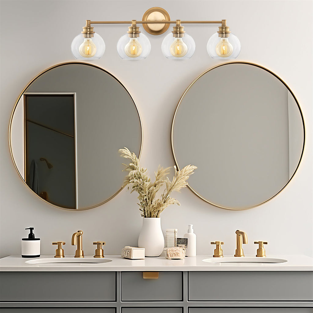 Abat-jour en verre transparent Odette 6 / Verre de rechange, lot de 2