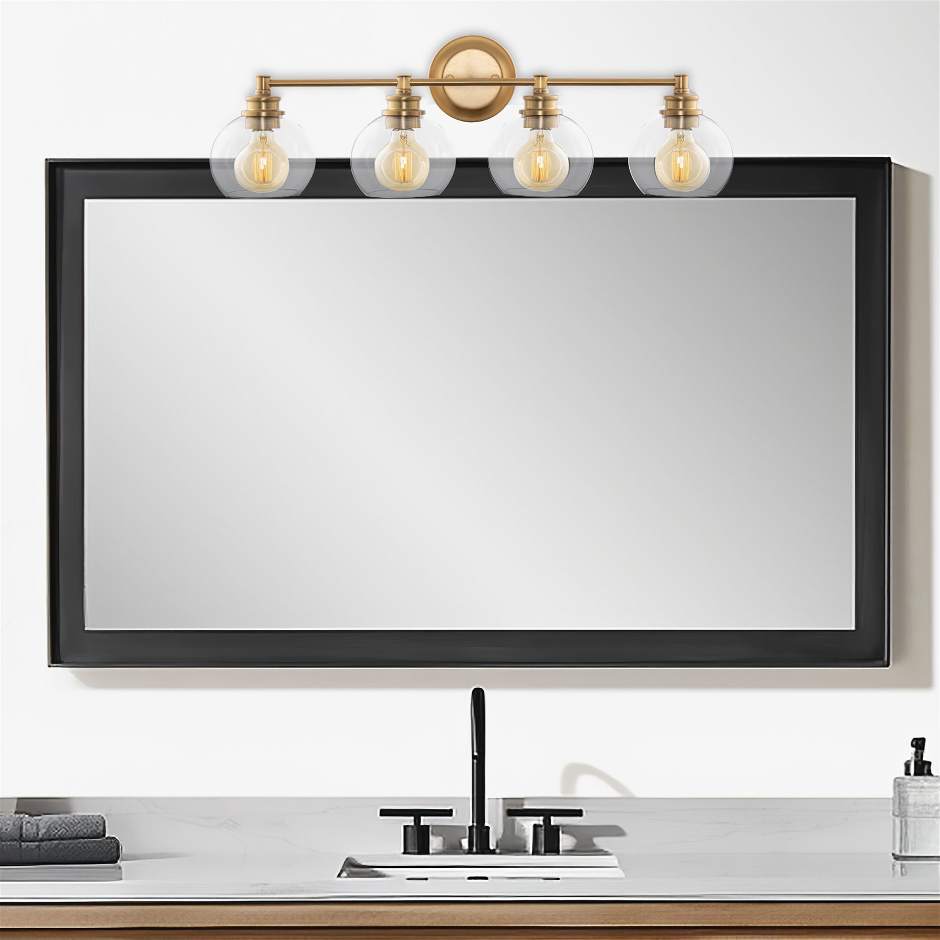 Abat-jour en verre transparent Odette 6 / Verre de rechange, lot de 2