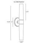 Applique murale Duo 14 pour salle de bain/meuble-lavabo moderne