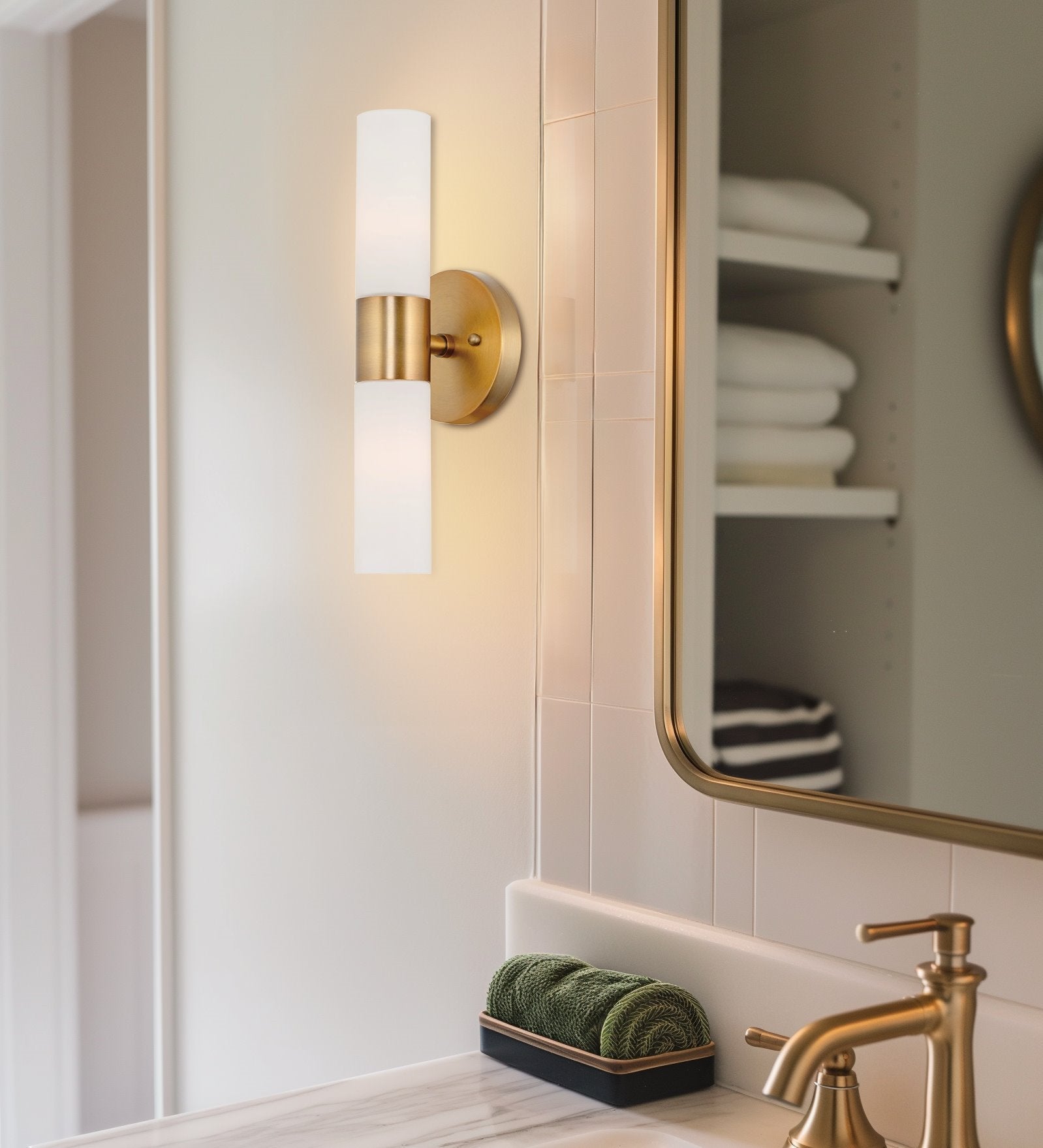 Applique murale Duo 14 pour salle de bain/meuble-lavabo moderne