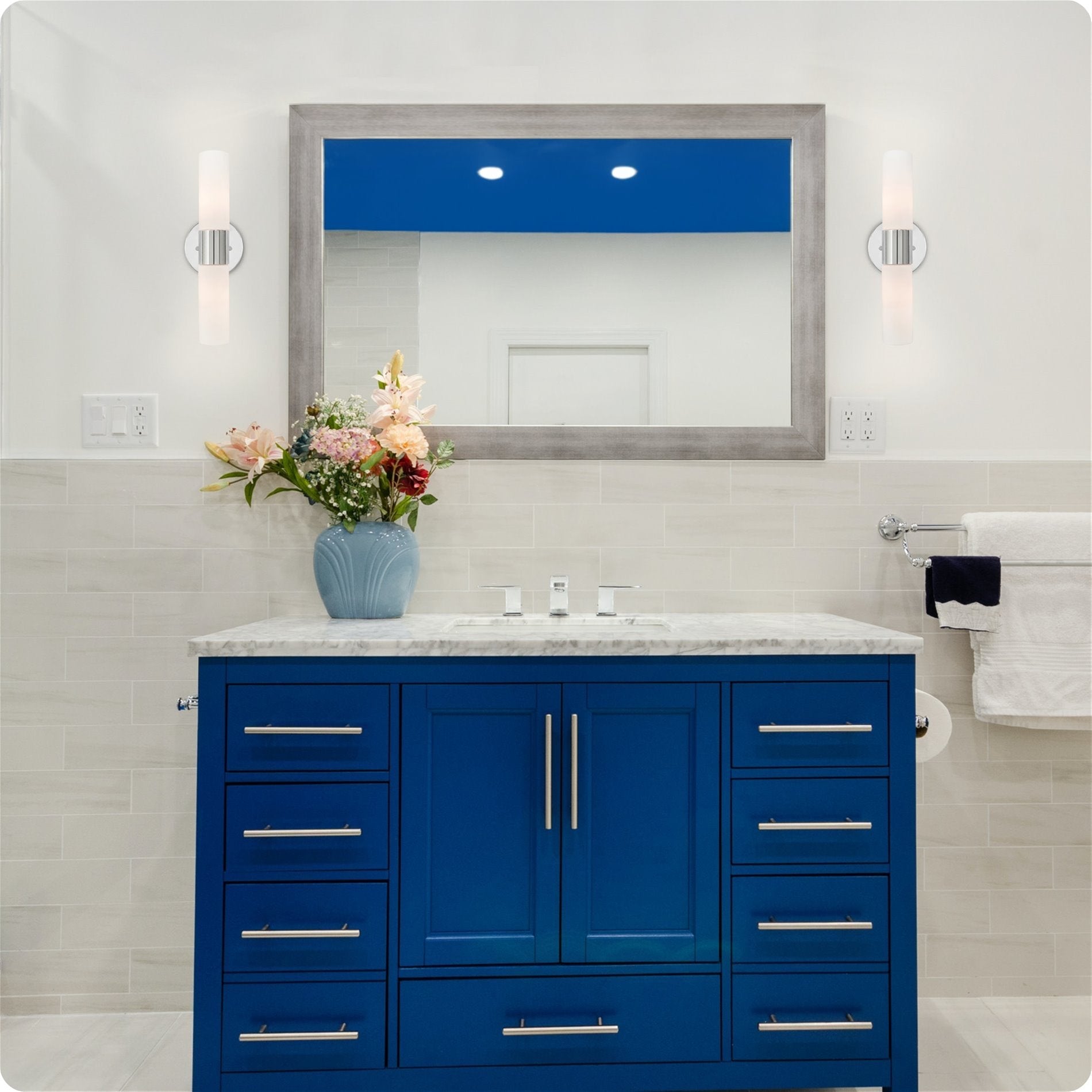Applique murale Duo 14 pour salle de bain/meuble-lavabo moderne