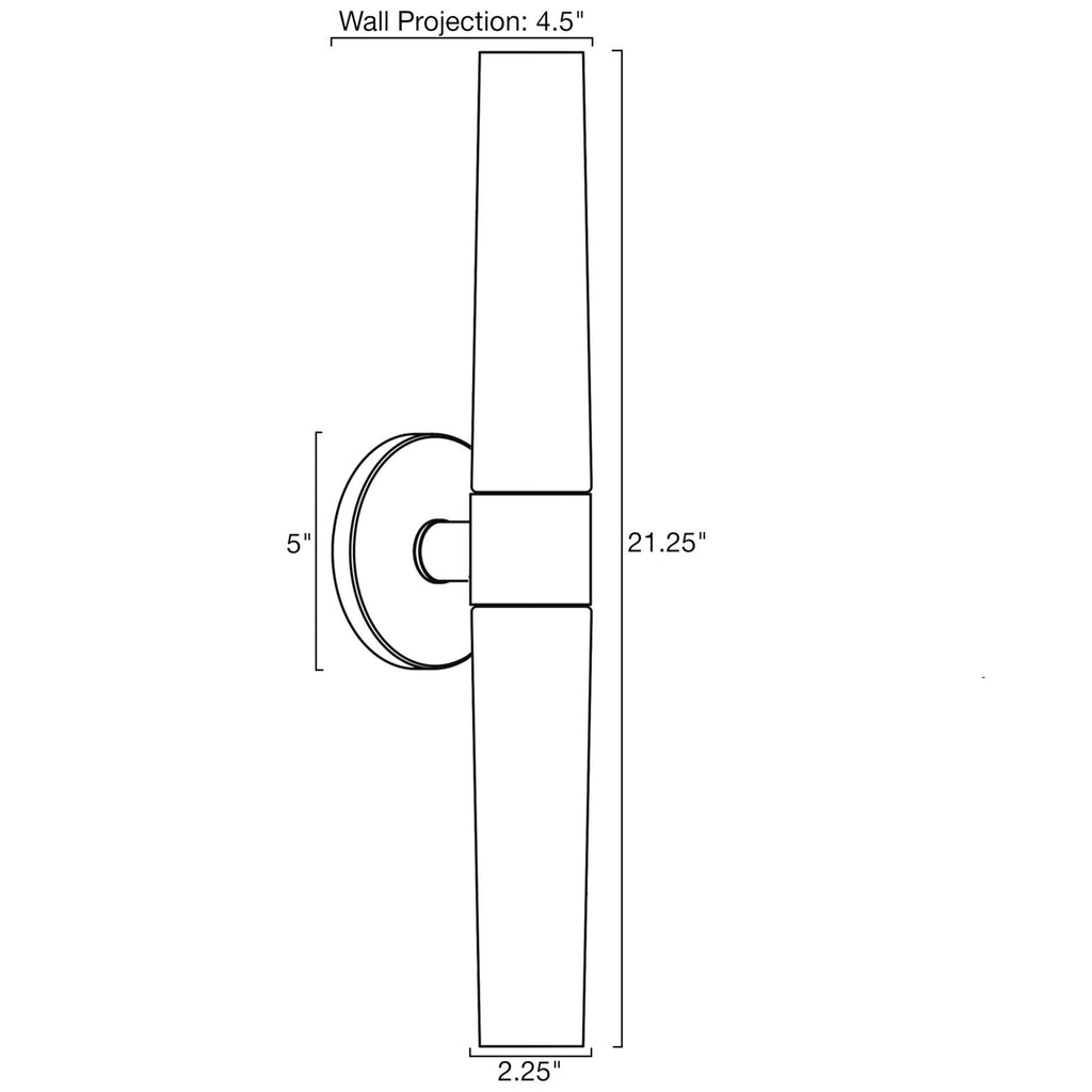 Applique murale Duo 21 pour salle de bain/meuble-lavabo moderne