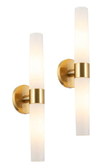 Applique murale moderne Duo 21 à 2 lumières pour salle de bain/coiffeuse