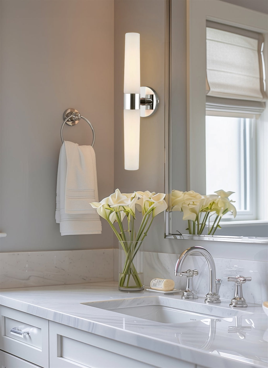 Applique murale Duo 21 pour salle de bain/meuble-lavabo moderne