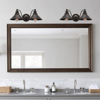 Applique murale de salle de bain Welton 19 à 2 lumières, style ferme moderne