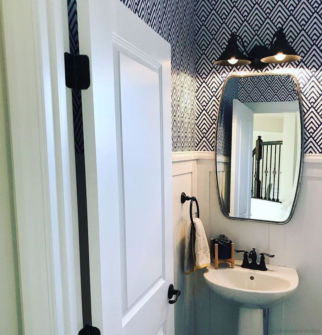 Applique murale de salle de bain Welton 19 à 2 lumières, style ferme moderne