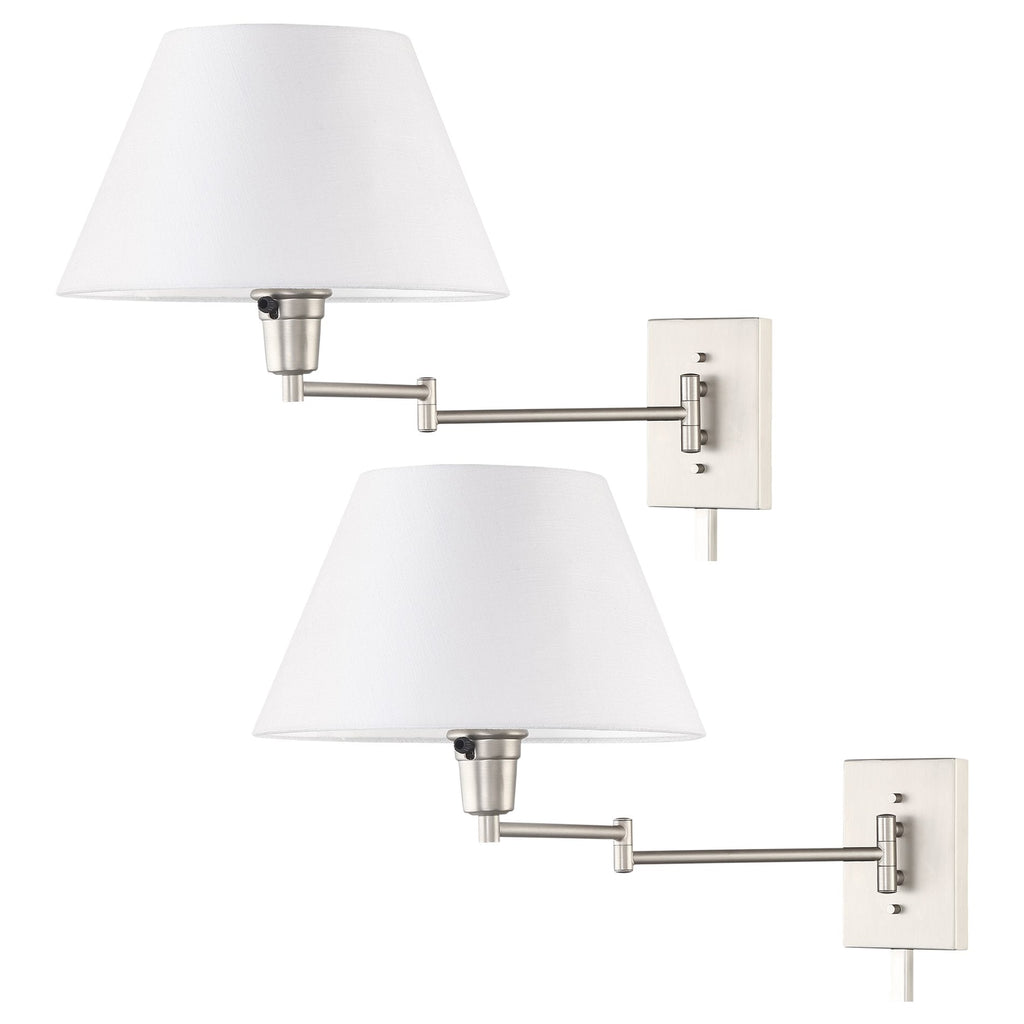 Applique murale à bras articulé Cambridge 15 - À brancher/fixer au mur, lot de 2