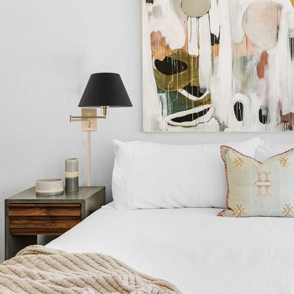 Applique murale moderne Cambridge 15 à bras articulé - À brancher/fixer au mur, lot de 2