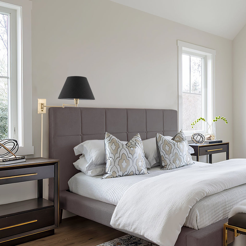 Applique murale moderne Cambridge 15 à bras articulé - À brancher/fixer au mur, lot de 2