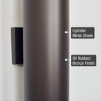 Enzo 16 Applique murale moderne à 2 lumières pour intérieur/extérieur, résistante aux intempéries