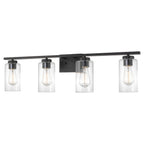 Applique murale Lucid 33 à 4 lumières, style ferme, pour salle de bain ou meuble-lavabo.