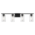 Applique murale Lucid 33 à 4 lumières, style ferme, pour salle de bain ou meuble-lavabo.