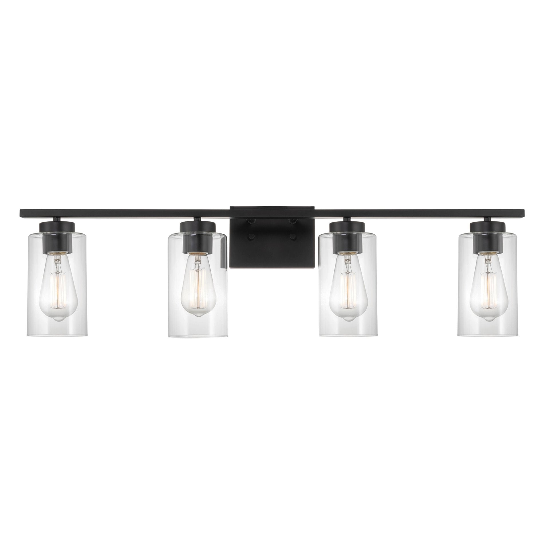 Applique murale Lucid 33 à 4 lumières, style ferme, pour salle de bain ou meuble-lavabo.