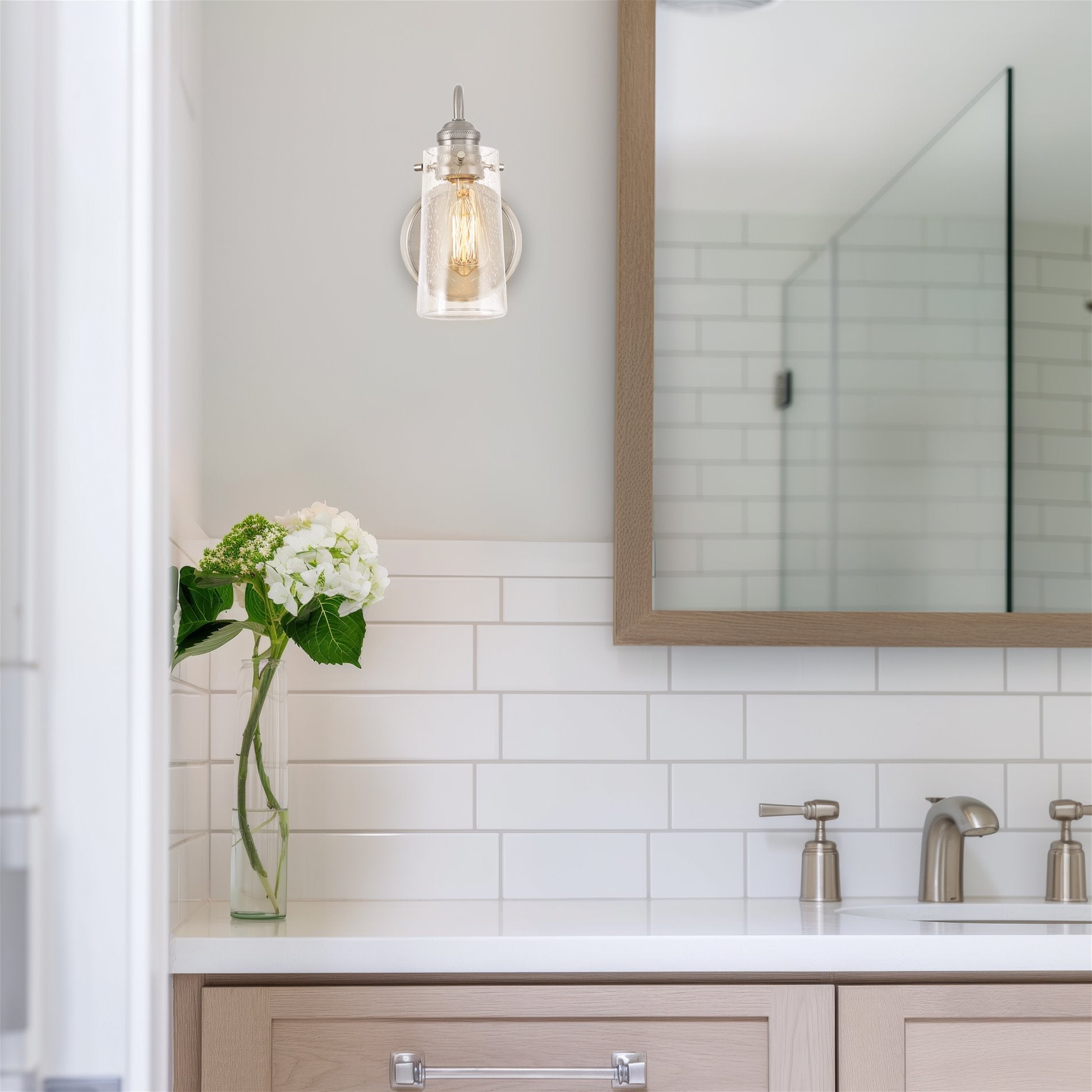 Applique murale Rayne 10 style ferme moderne à col de cygne pour salle de bain/coiffeuse