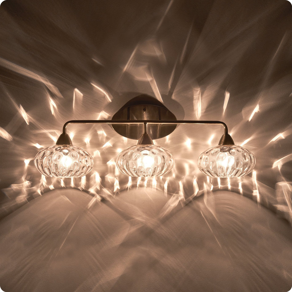 Applique murale moderne Marina 26 à 3 lumières pour salle de bain