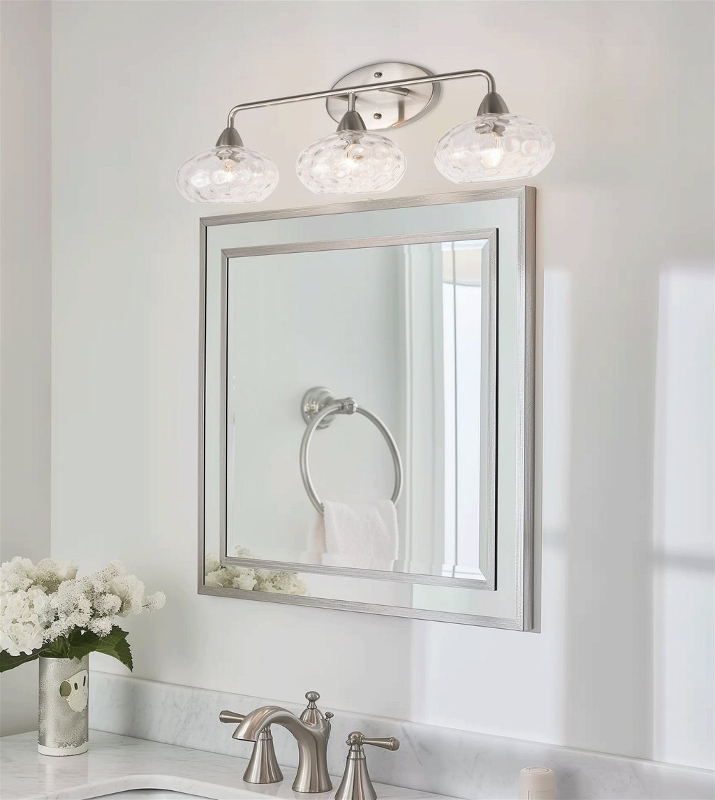 Applique murale moderne Marina 26 à 3 lumières pour salle de bain