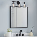 Applique murale Halstead 23 à 3 lumières, style ferme, en métal, pour salle de bain/meuble.