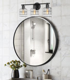 Applique murale Halstead 23 à 3 lumières, style ferme, en métal, pour salle de bain/meuble.