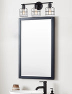 Applique murale Halstead 23 à 3 lumières, style ferme, en métal, pour salle de bain/meuble.