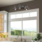 Applique murale Welton 26 de style industriel moderne à 3 lumières pour salle de bain/meuble-lavabo