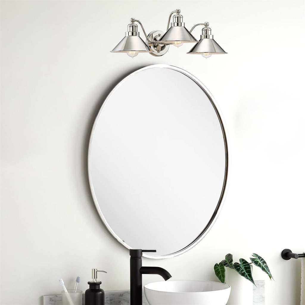 Applique murale Welton 26 à 3 lumières, style ferme moderne, pour salle de bain.