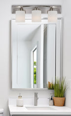 Applique murale moderne Claremont 24 à 3 lumières pour meuble-lavabo/salle de bain