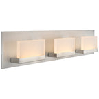 Applique murale moderne Everett 24 à 3 lumières DEL intégrées de 30 W (équivalent 180 W) pour salle de bain/coiffeuse