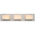 Applique murale moderne Everett 24 à 3 lumières DEL intégrées de 30 W (équivalent 180 W) pour salle de bain/coiffeuse