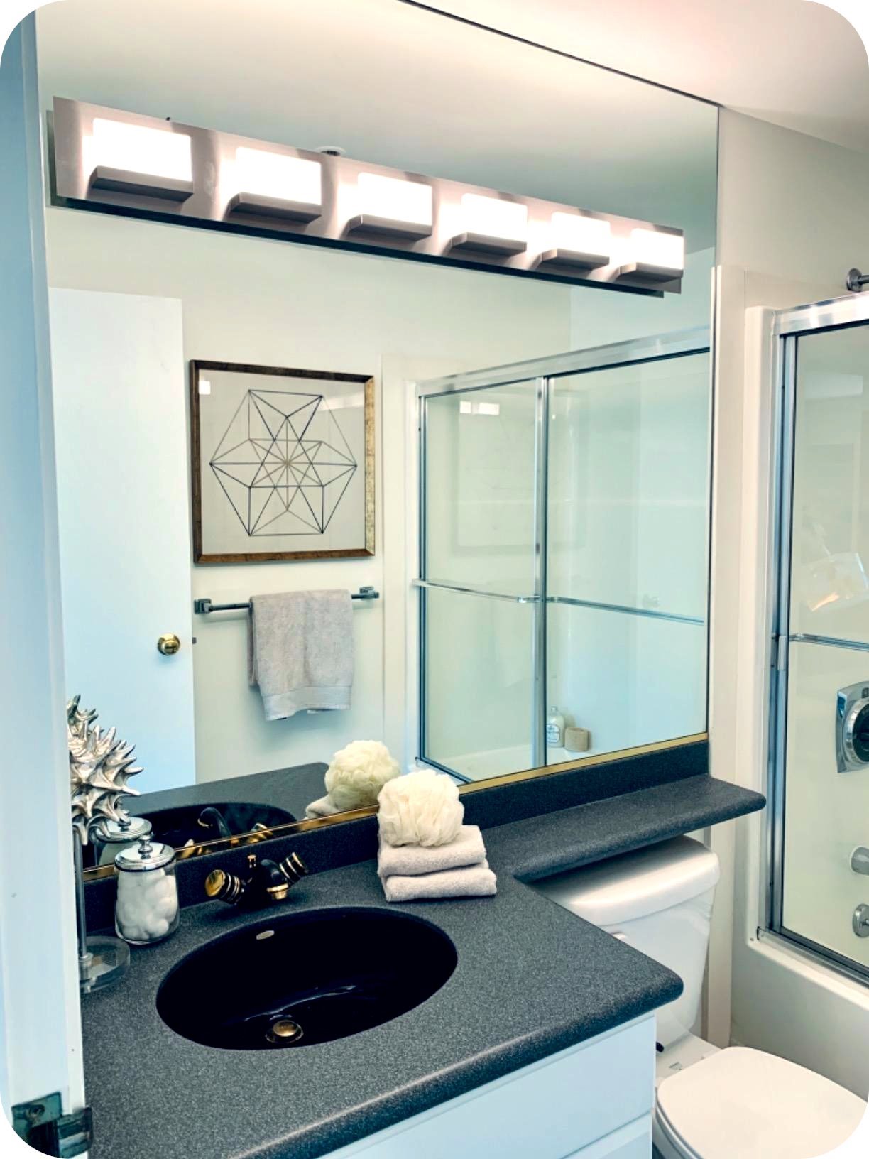 Applique murale moderne Everett 48 à 6 lumières DEL intégrées de 60 W (équivalent 360 W) pour salle de bain/meuble-lavabo