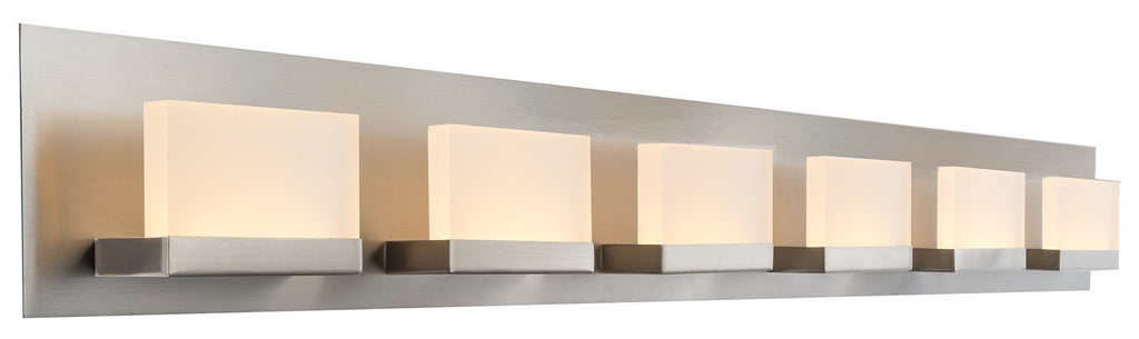 Applique murale moderne Everett 48 à 6 lumières DEL intégrées de 60 W (équivalent 360 W) pour salle de bain/meuble-lavabo
